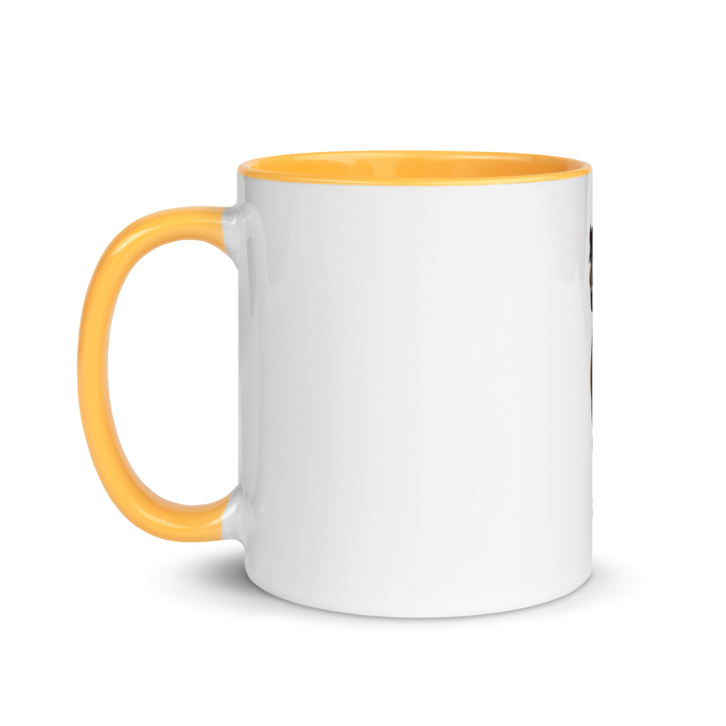 white and golden yellow Custom Pet Coffee Mug for a horse named Bella