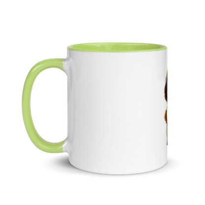 white and green Custom Pet Coffee Mug for a dog named Bella