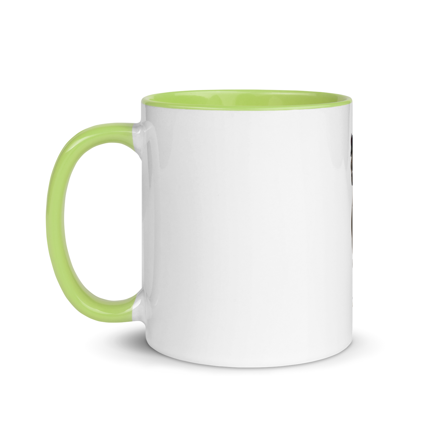 white and green Custom Pet Coffee Mug for a horse named Bella