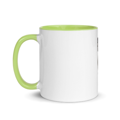 white and green Custom Pet Coffee Mug for a horse named Bella