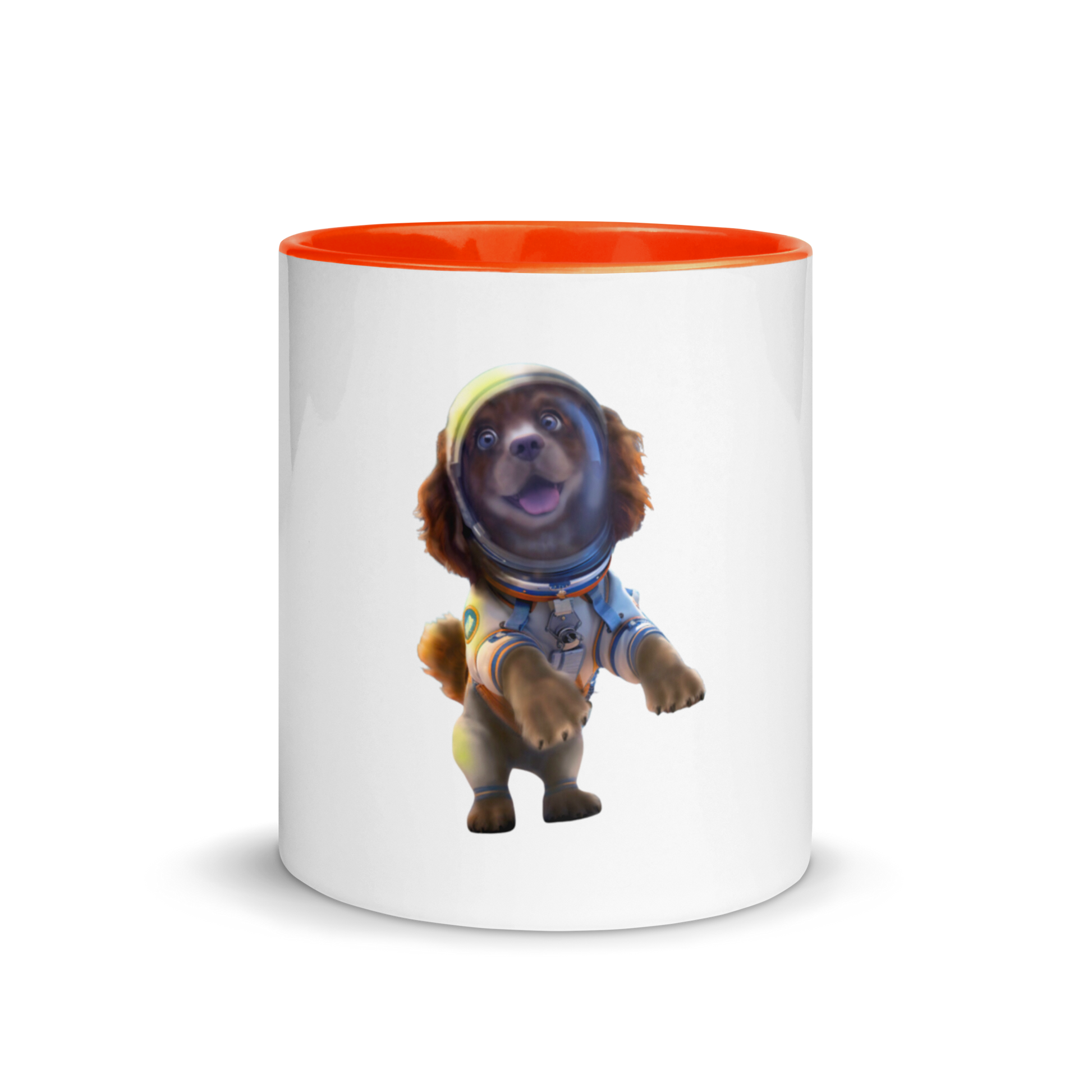 white and orange Custom Pet Coffee Mug for a dog named Bella