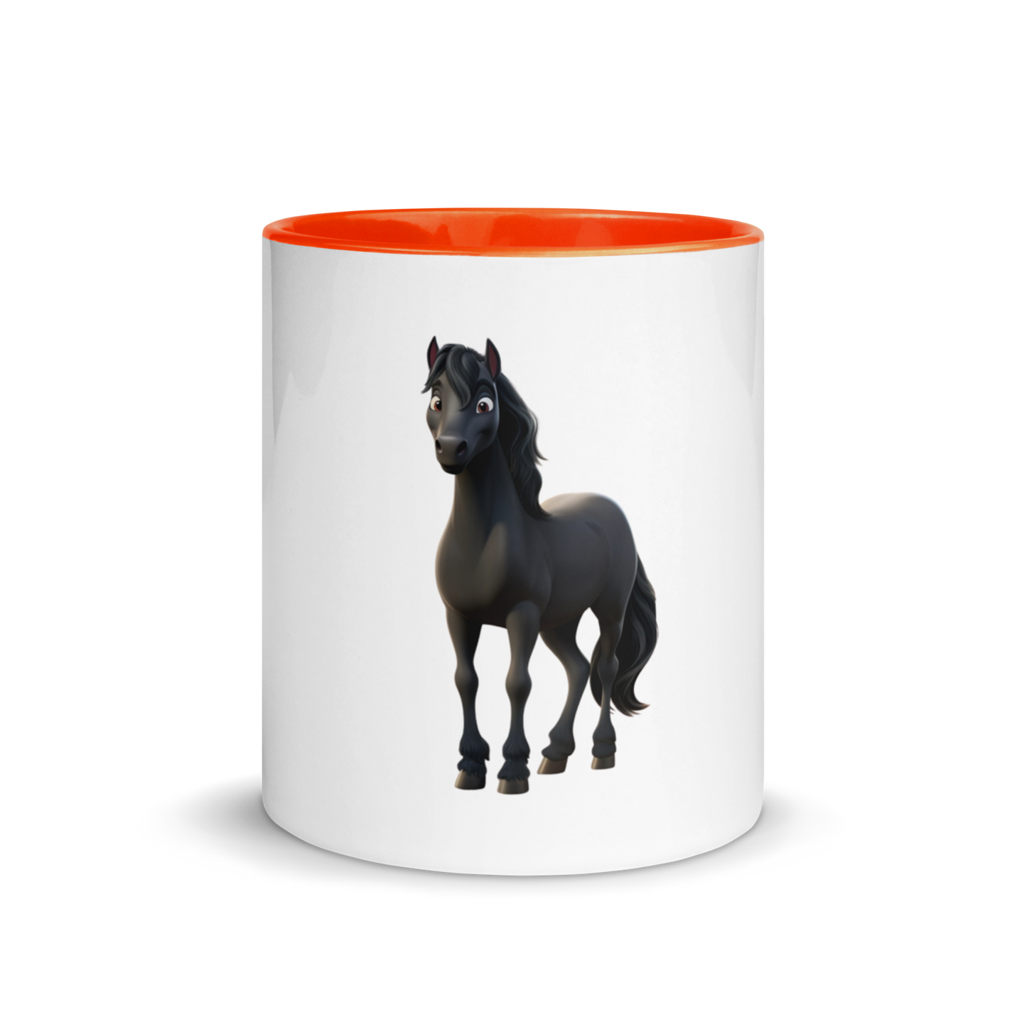 white and orange Custom Pet Coffee Mug for a horse named Bella