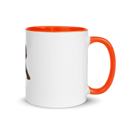 white and orange Custom Pet Coffee Mug for a dog named Bella