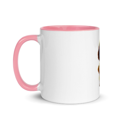 white and pink Custom Pet Coffee Mug for a dog named Bella