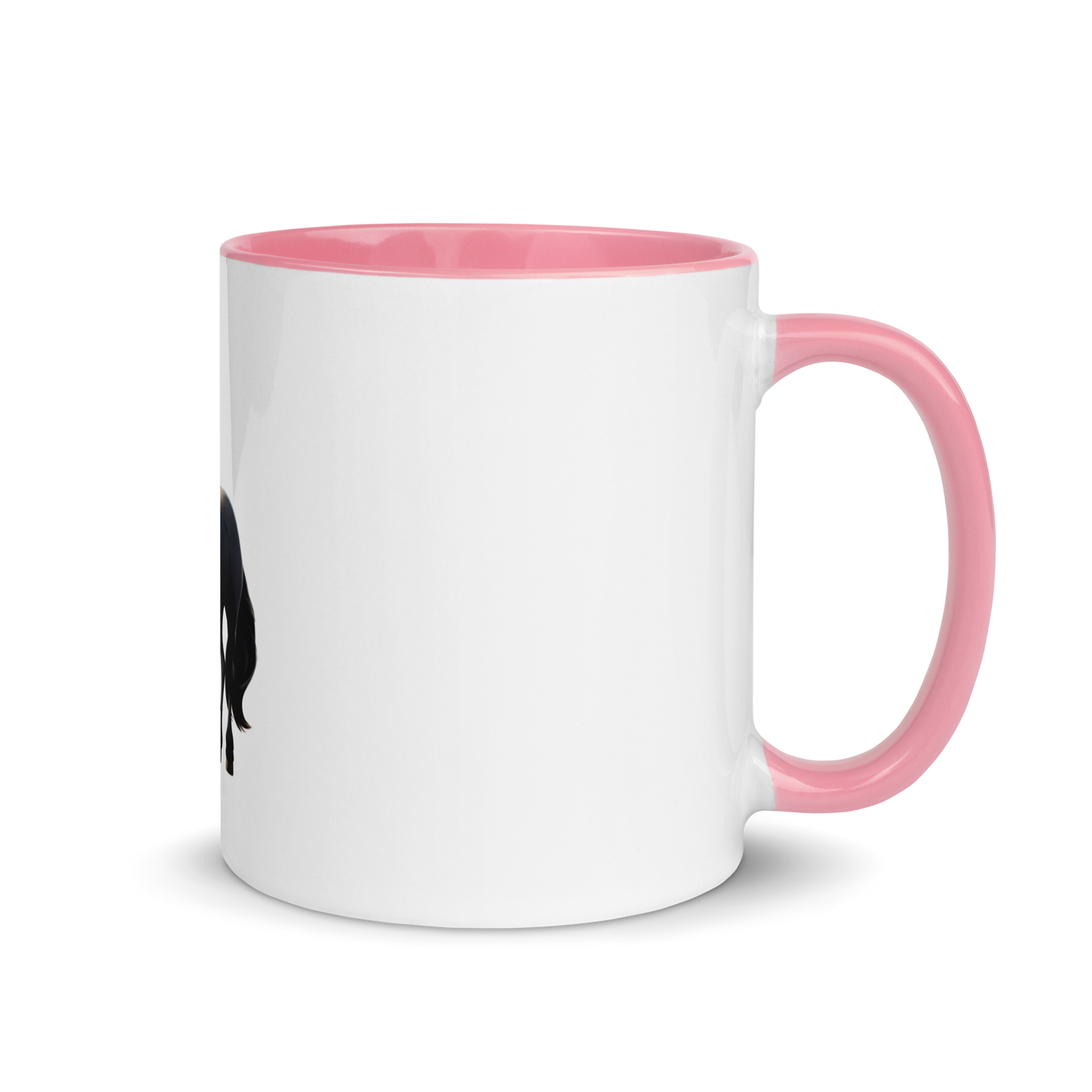 white and pink Custom Pet Coffee Mug for a horse named Bella