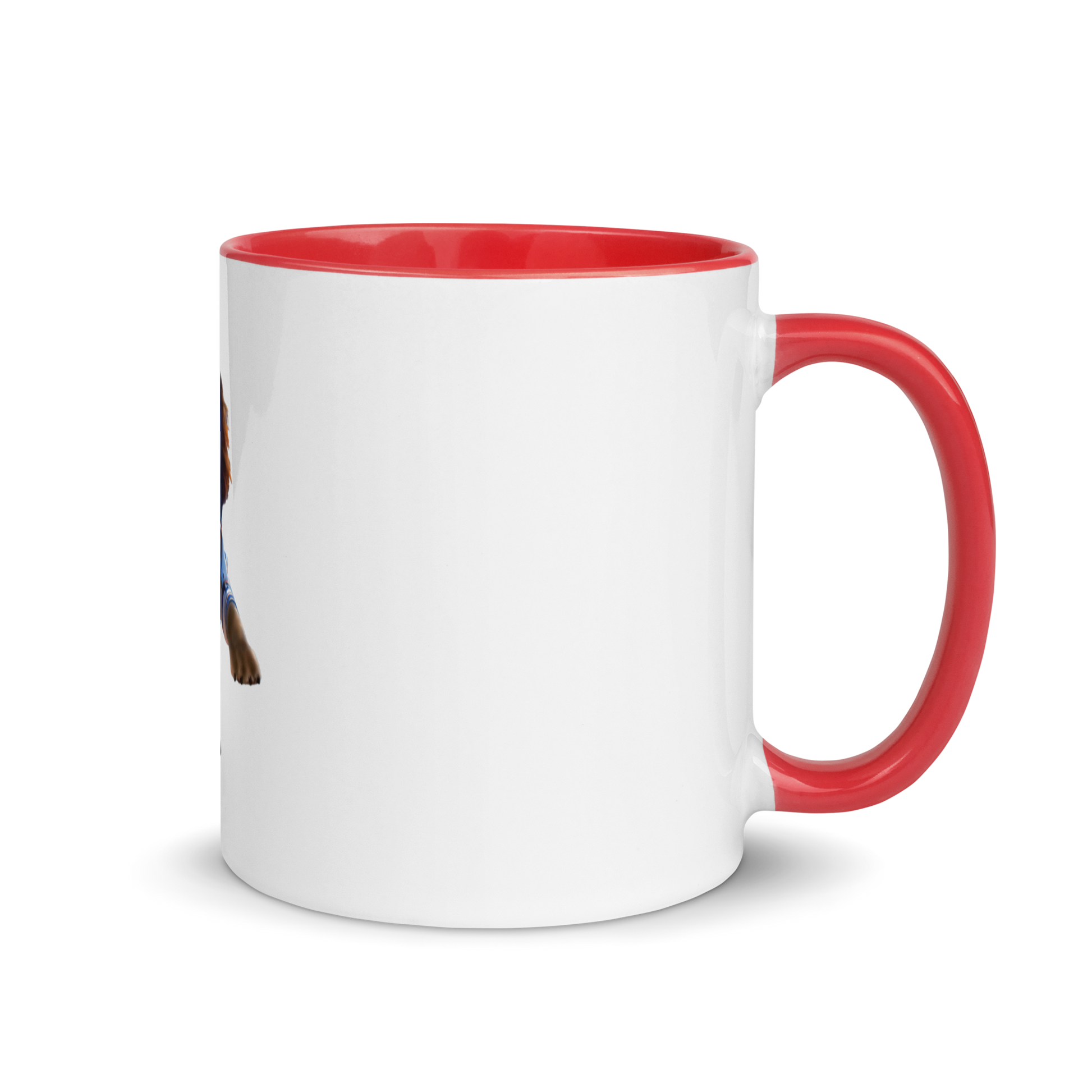 white and red Custom Pet Coffee Mug for a dog named Bella