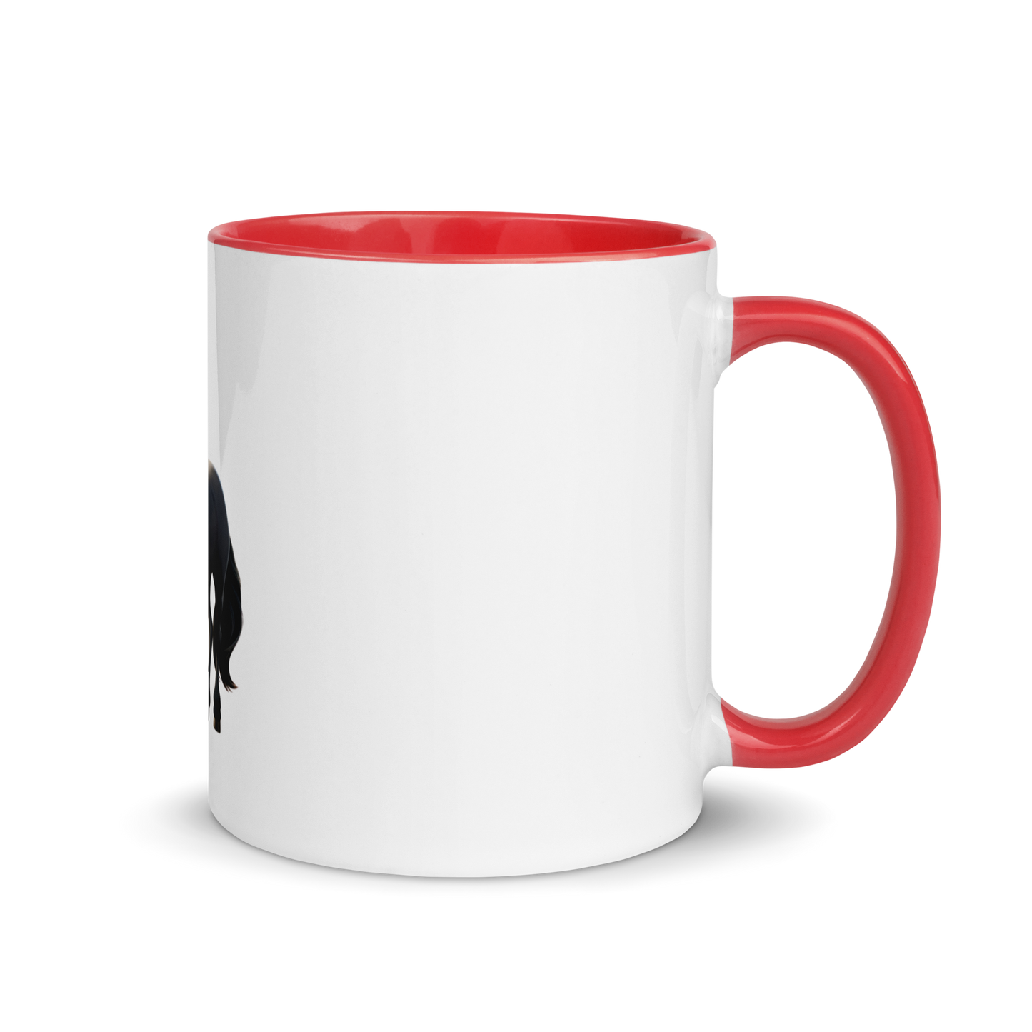 white and red Custom Pet Coffee Mug for a horse named Bella