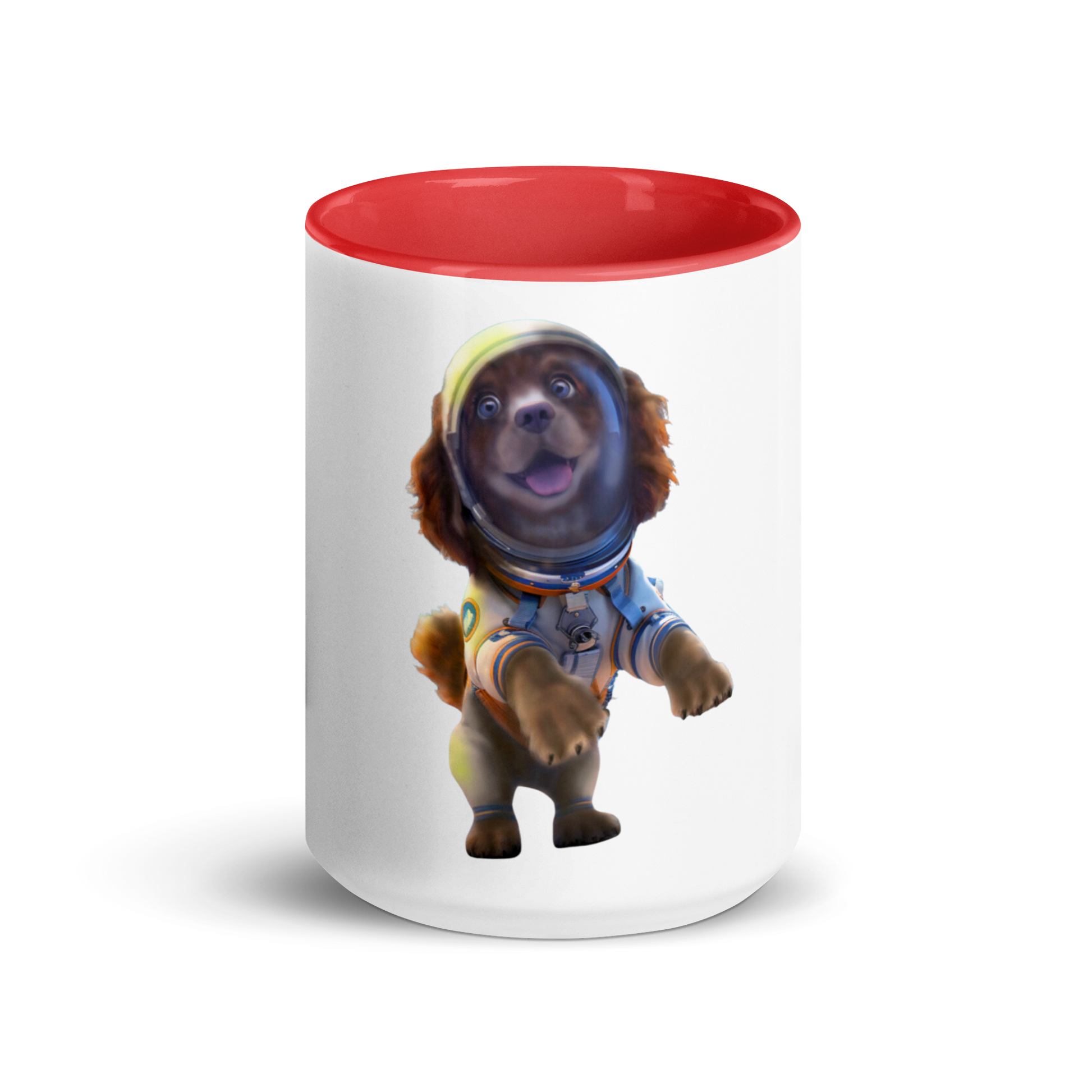 white and red Custom Pet Coffee Mug for a dog named Bella