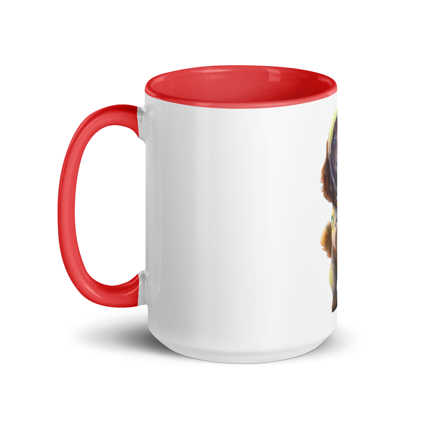 white and red Custom Pet Coffee Mug for a dog named Bella