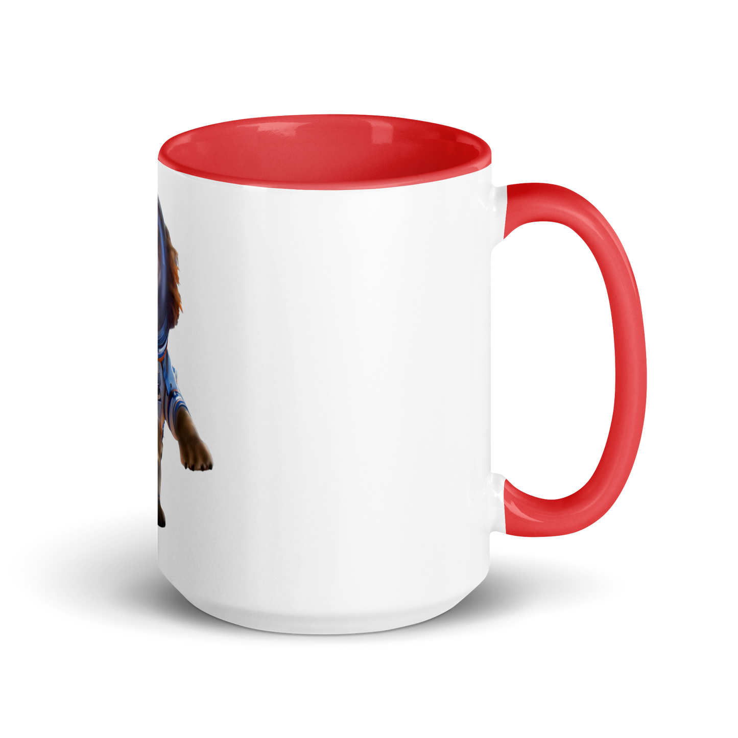 white and red Custom Pet Coffee Mug for a dog named Bella