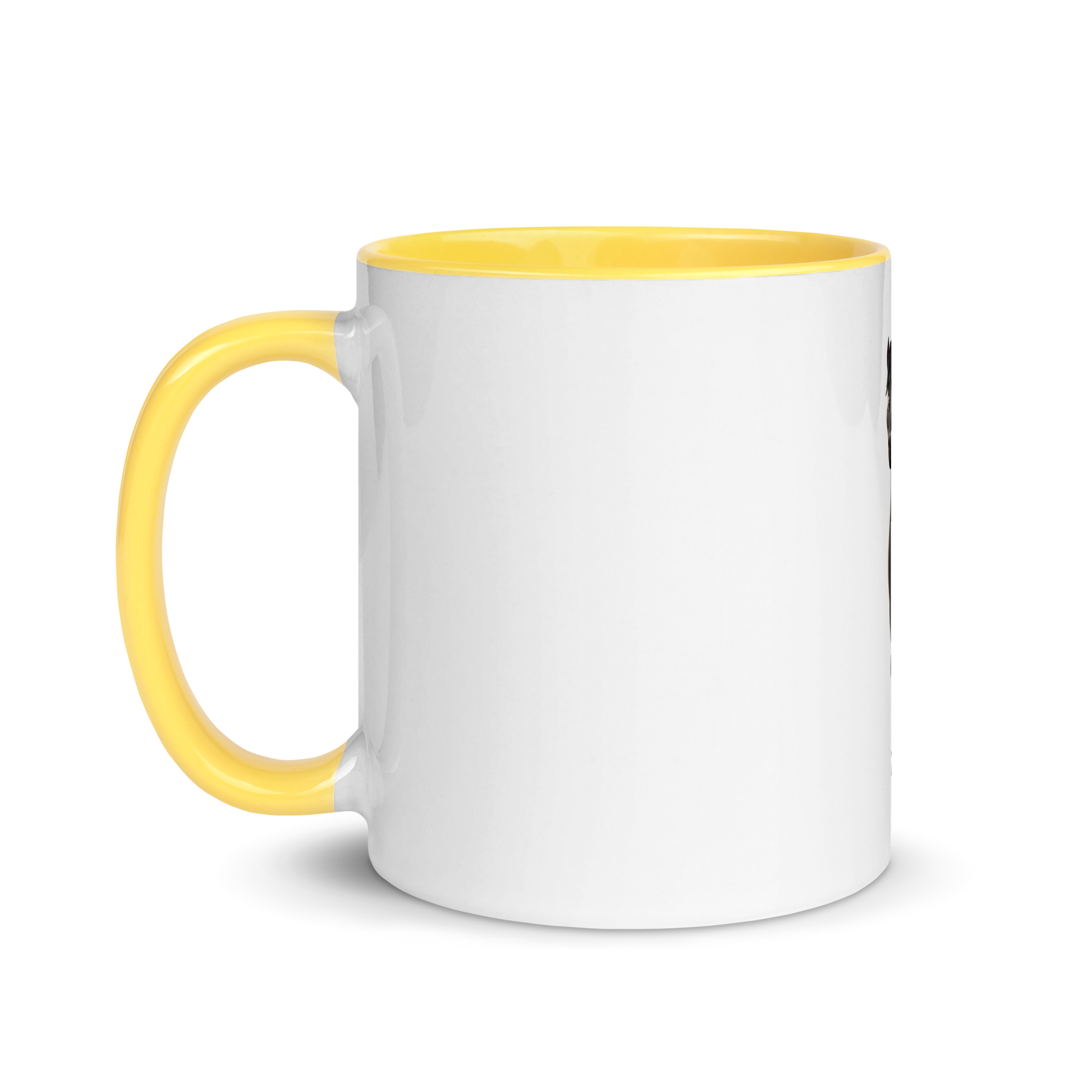 white and yellow Custom Pet Coffee Mug for a horse named Bella