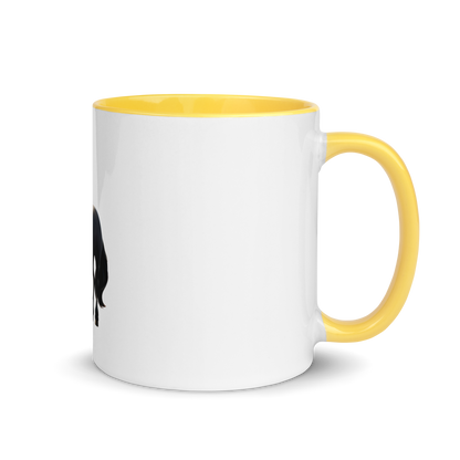 white and yellow Custom Pet Coffee Mug for a horse named Bella