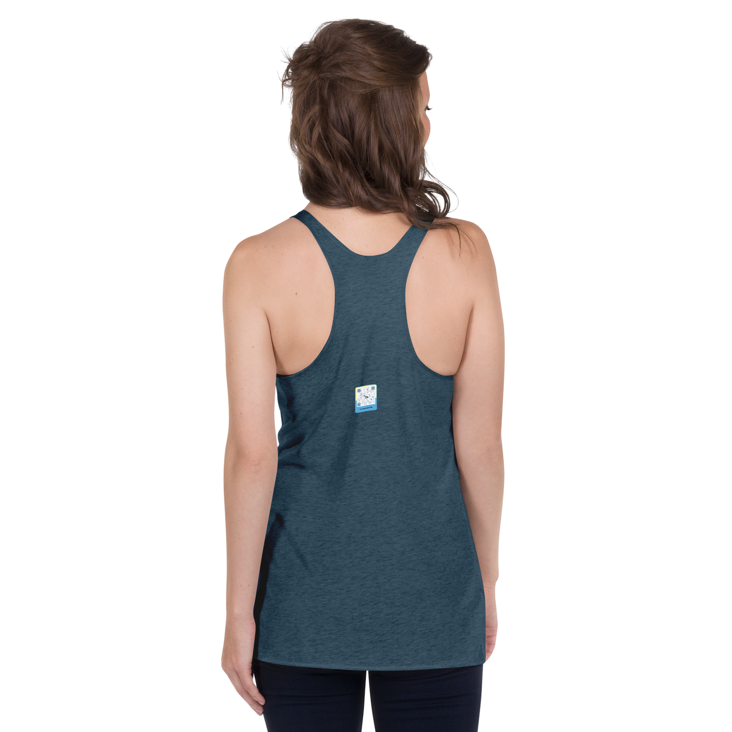 indigo Custom Pet Women's Racerback Tank for a horse named Bella