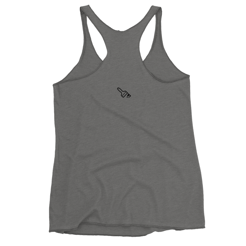 grey Custom Pet Women's Racerback Tank for a dog named Yoda