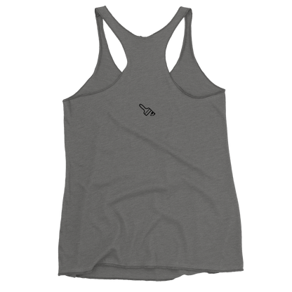 grey Custom Pet Women's Racerback Tank for a dog named Yoda