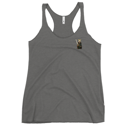 grey Custom Pet Women's Racerback Tank for a dog named Yoda