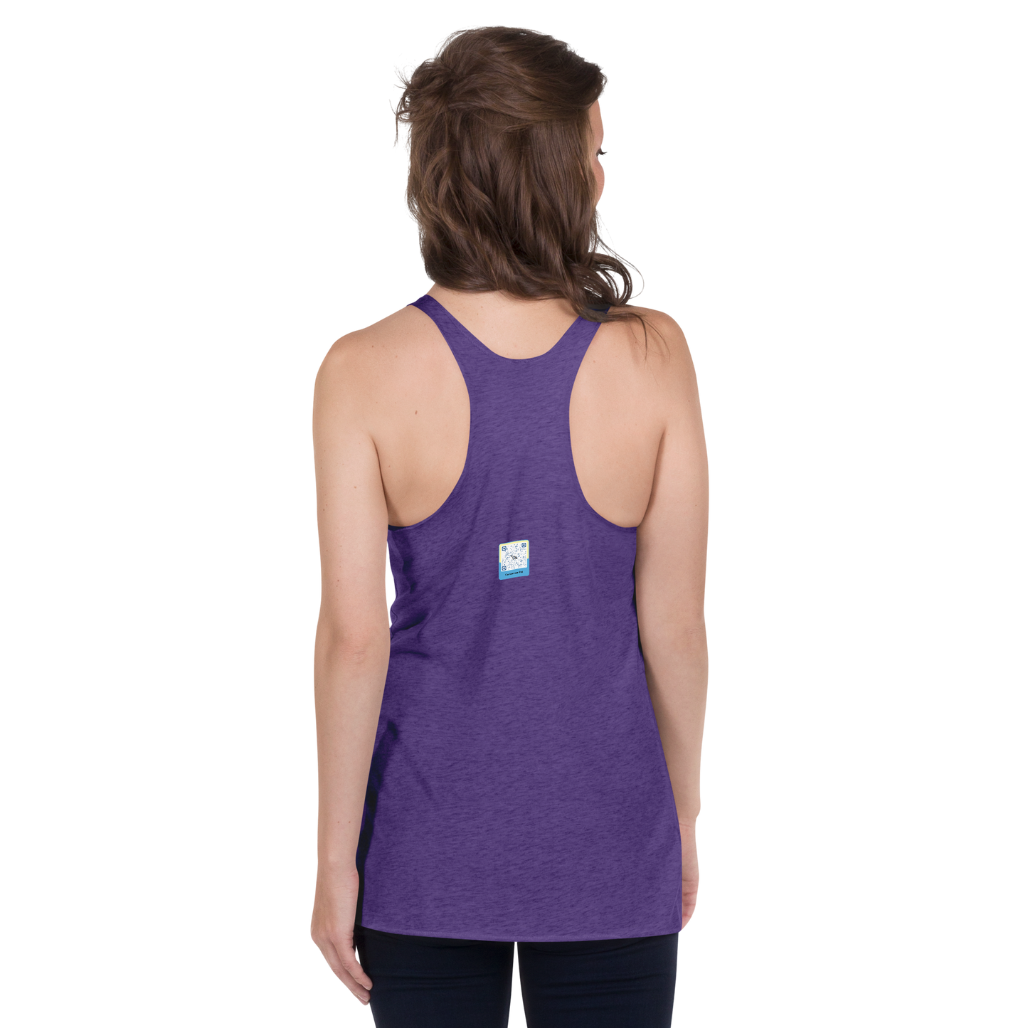 purple Custom Pet Women's Racerback Tank for a horse named Bella