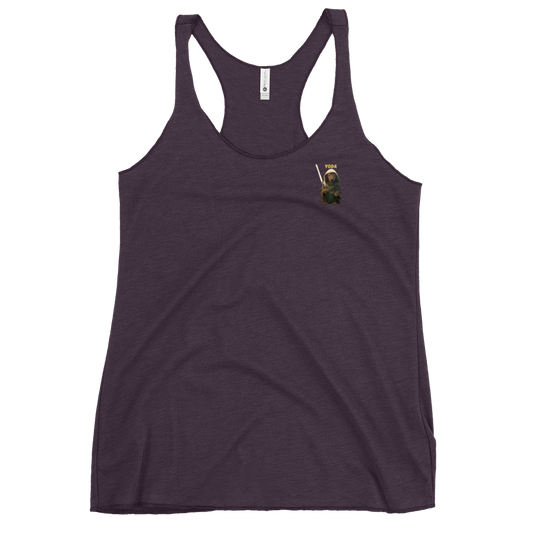 purple Custom Pet Women's Racerback Tank for a dog named Yoda