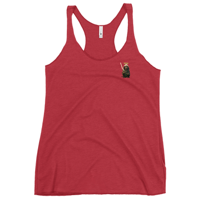 red Custom Pet Women's Racerback Tank for a dog named Yoda