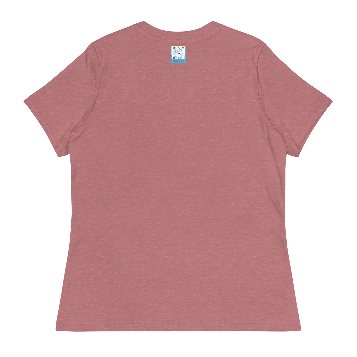 heather mauve Custom Pet Women's Relaxed T-Shirt for a dog named Yoda