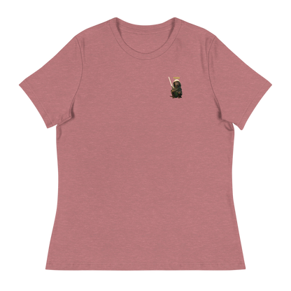 heather mauve Custom Pet Women's Relaxed T-Shirt for a dog named Yoda