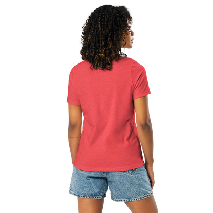 heather red Custom Pet Women's Relaxed T-Shirt for a horse named Bella