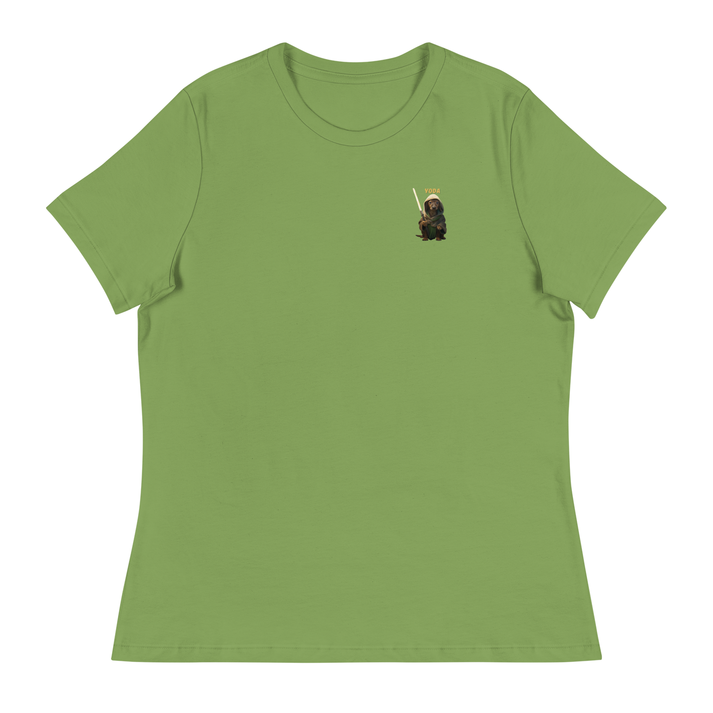 leaf Custom Pet Women's Relaxed T-Shirt for a dog named Yoda