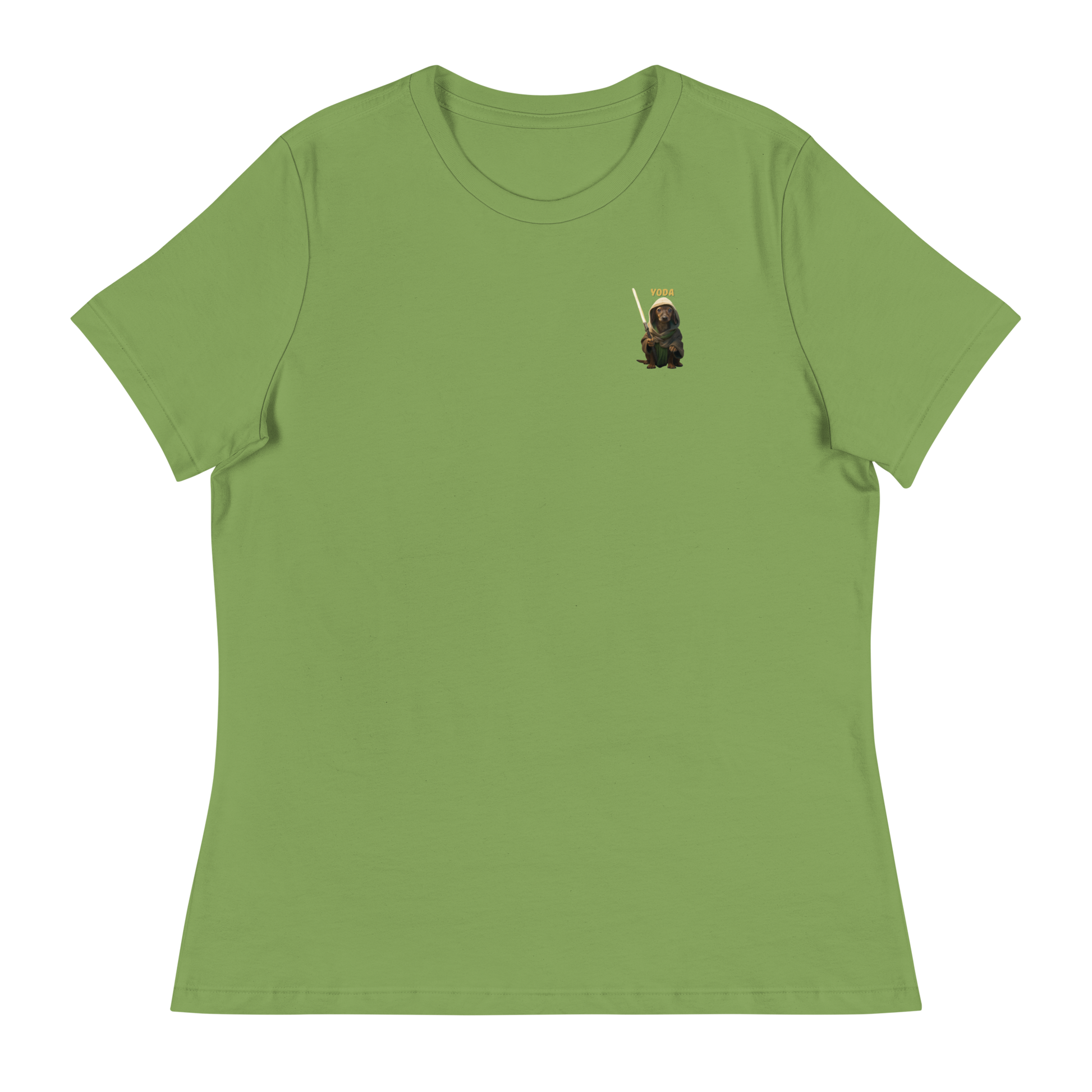 leaf Custom Pet Women's Relaxed T-Shirt for a dog named Yoda